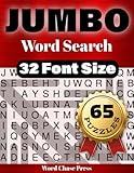 JUMBO Word Search: Extra Large Print Word Search Puzzle Book for Adults and Seniors – 65 Relaxing Puzzles with 32-Point Font and Full-Page Solutions