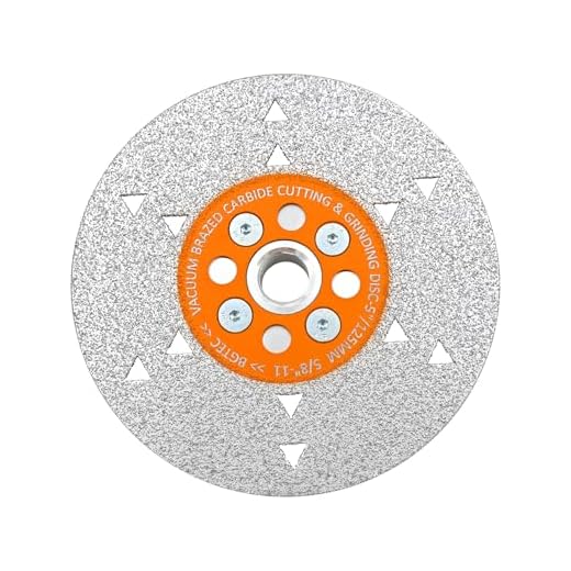 BGTEC Wood Saw Blade - Brazed Cemented Carbide Cutting and Grinding Blade, 5" Double-Sided Cut-Off Wheel for Cutting and Grinding Wood with 5/8-11 Flange