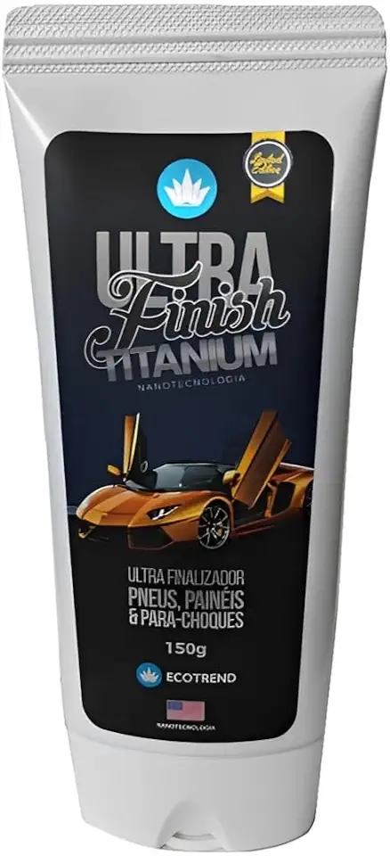 Ultra Finish Titanium Ecotrend Revitalizador de Plásticos e Borrachas Nanotecnologia Americana Hidrorepelência Acabamento Profissional Pretinho Renovador Silicone