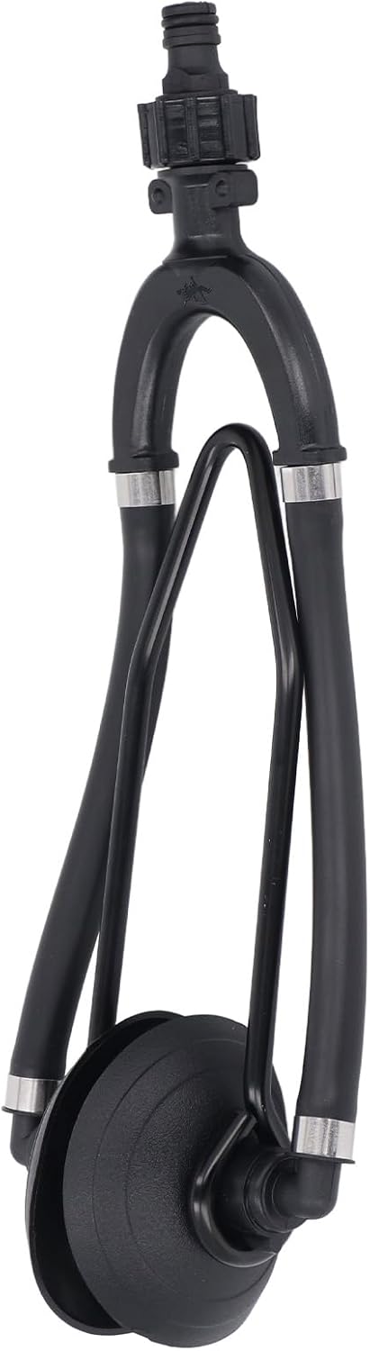 Dual Feed Socket Style Motor Flusher 5/8 Inch Hose Connector Flusher Boat Engine Maintenance Tool with Round Suction Cups for Engine Cooling System