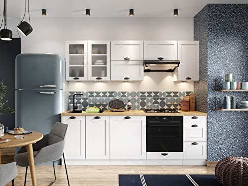 Landhausküche Adele Küchenzeile Einbauküche 240 cm, 7-teilig mit SoftClose Schubladen - Image 8