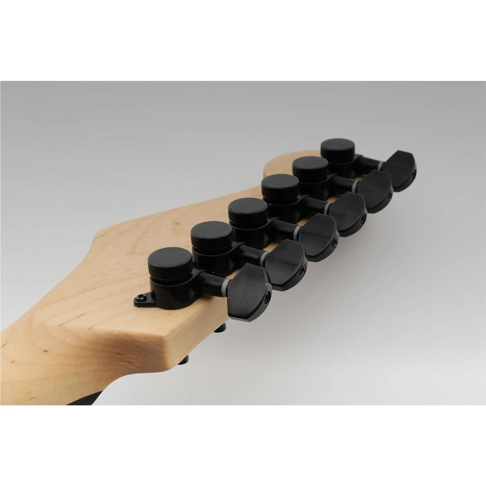 Juego De 6 Afinadores Bloqueo Guitarra En Línea Clavijas Afinación Llaves Clavijas Máquina(Black)