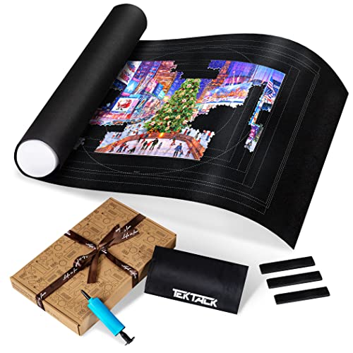 Tektalk Design mit höherer Kapazität, Puzzle-Rollmatte mit Handpumpe, Hilfsleitung und in empfindlicher Verpackung zum Speichern und Aufbewahren für 2000, 1500, 1000, 500 Puzzleteile Cover