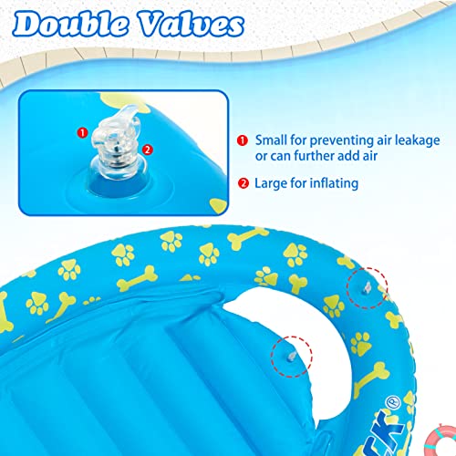 Pupteck Inflatable Dog Pool Float - Portable Summer Pet Raft Floating Row Bed For Lake Swimming Outdoor Water Games #TOP3