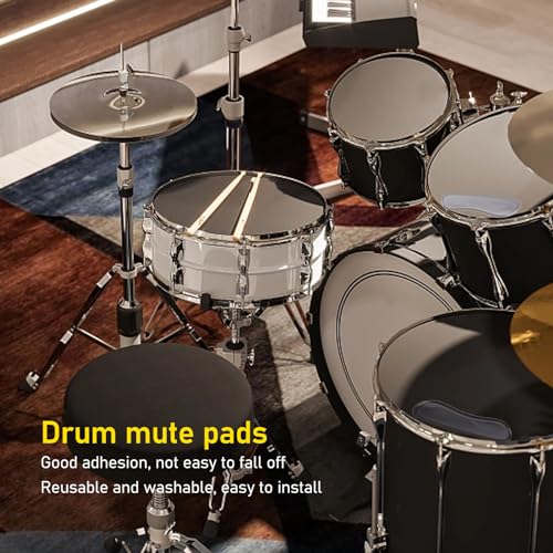 DAUERHAFT Amortecedores de tambor, 10 peças duráveis de silicone macio para instrumentos de percussã
