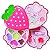 DUTUI Maquillage pour Enfants Cosmétiques Fille Accessoires Vernis À Ongles Brillant À Lèvres Ombre À Paupières Ensemble Jouets Cuisine pour Enfants Supermarché Jouets Éducatifs,Rose
