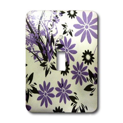 Interrupteur à bascule simple violet 3dRose pour décorer un salon moderne