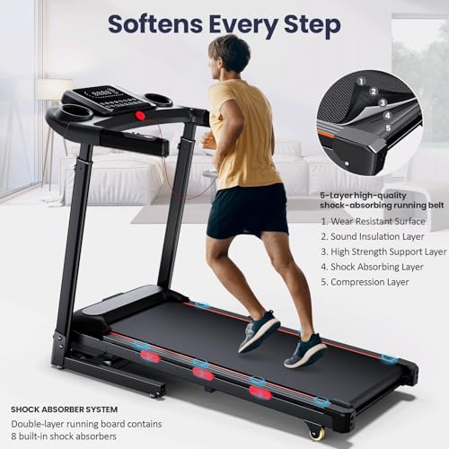 Motorized Folding Treadmill with Incline