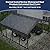 Xilingol Metal Carport, Heavy Duty Carport Canopy with Galvanized Steel Frame and Roof, Outdoor Storage Shed, Car Tent Garage Shelter for Pickup, Truck, Boat and Tractor, Grey (20x20 FT Black)