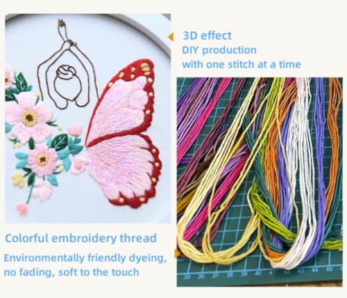 N.LANSHAN Stickerei Set Anfänger Stick-Starter-Set „Hund Auf Dem Sofa“,Sonnenblumen-Nadel-Set Für Erwachsene,Starterset Mit Ausführlicher Anleitung,Fäden,Rahmen,Nadeln,Schere,Stoff 30x30cm