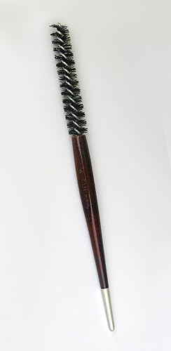 Miniatura 9 de Cepillo redondo de 0.8 pulgadas, cepillo alargado de pelo corto de secado soplado, mango de madera, fabricado en Italia (0.787in  0.8 pulgadas)