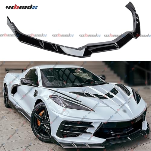 Front Lip Fits 2020-2026 Corvette C8 Z51 Stingray, Gloss Black - WheelX by WheelX - Used condition - Image 5