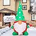 GOOSH 6 FT Christmas Gnome Inflatables Outdoor Decorations, Xmas Gnome Blow Up Yard Decorations, Built-in LED Lights for Holiday, Outdoor, Lawn, Garden
