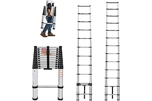 Telescoping Ladder | 16FT Folding Aluminum Extension Ladder for Home