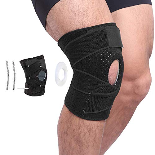 Knee Brace and Sleeve Bundle - Adjustable Support Braces for Men and Women, Best Neoprene Compression for Knees with Meniscus Tear, Arthritis, Patella, MCL, ACL (black)