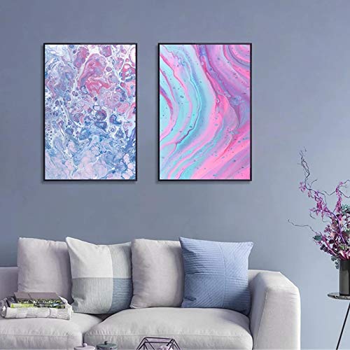 Art mural abstrait fleurs et marbre pour transformer votre intérieur en havre de paix