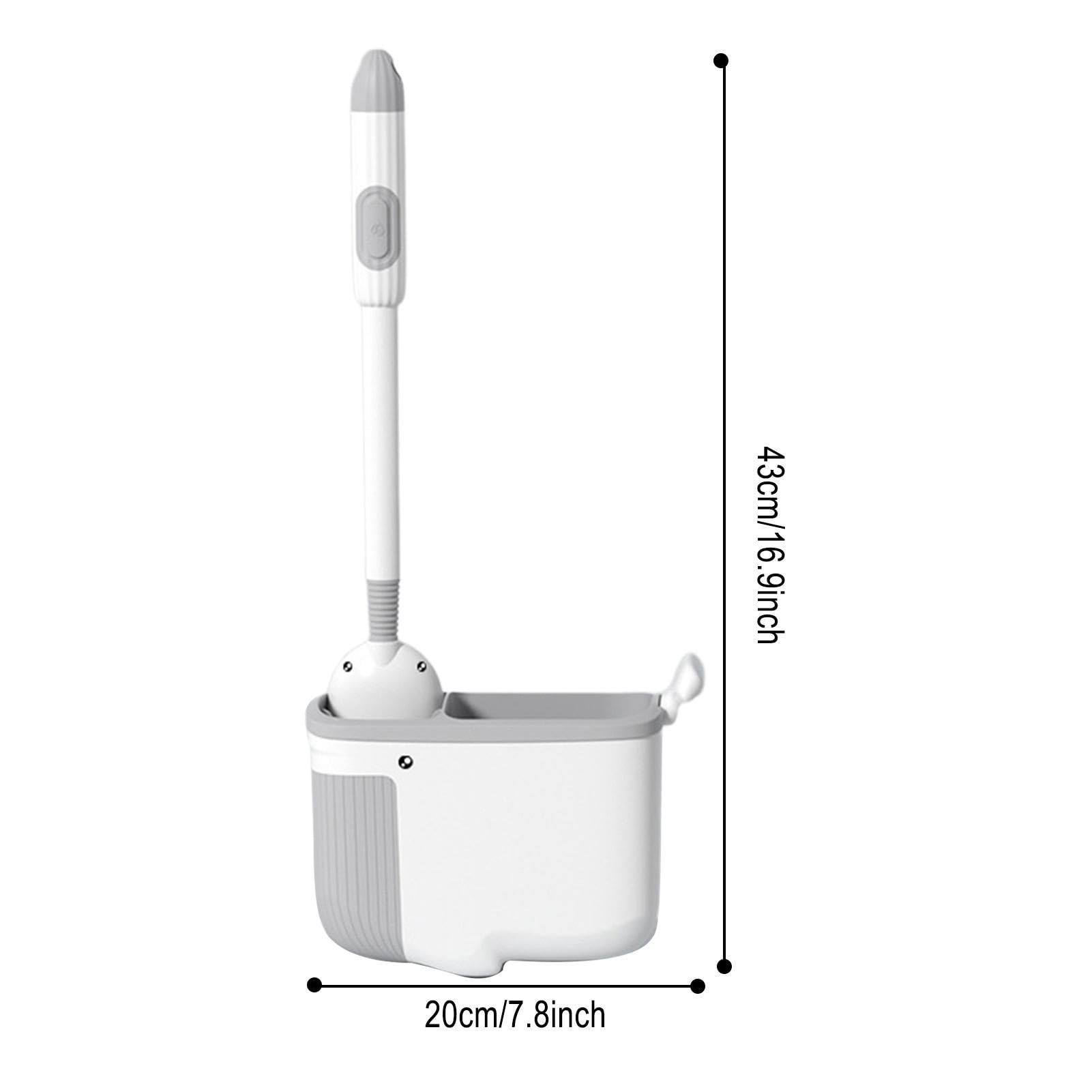 Limpiador de limpieza de baño, cepillo de silicona antideslizante de mango largo, cepillo limpiador de azulejos, cerdas suaves y flexibles, cepillo para fregadero y inodoro, cepillos de inodoro de