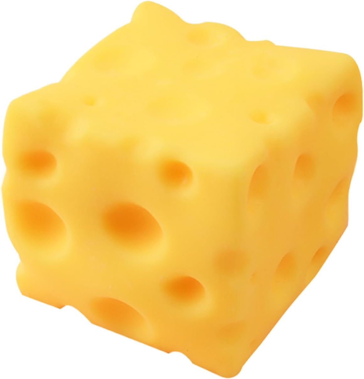 Squeeze Cheese Toy, Big Cheese Squishys Toy, 7cm Giant Cheeses Stress Ball Squishys Cube, Silicone, Slow Rebound, for Kids, Adults, School Students, Office Workers, Home, Classroom, Travel