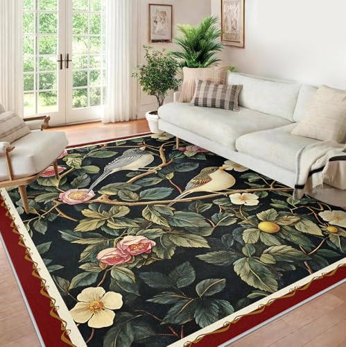Tapis victorien style gothique 140x200cm imprimé chic
