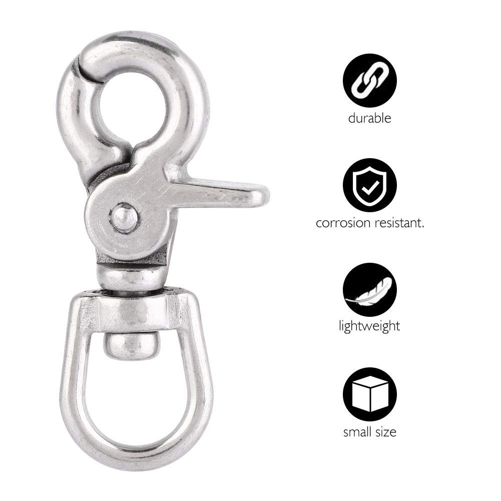 Wbestexercises - Moschettone Girevole in Acciaio Inox per Barche, 5pcs