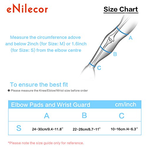 image for eNilecor Knee Pads for Kids, Kids Knee Pads and Elbow Pads Set Protect