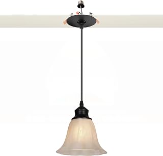 Kiven Can Lights Retrofit Recessed Lighting with E26 Power Outlet Adapter, 4/5 Inch Replacement Conversion Kit, 1 Pack Frosted Glass Pendant Lighting Fixture for Hallway Kitchen TB3503