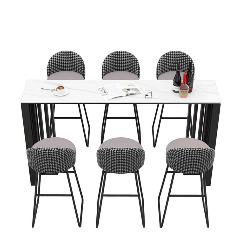 Table de Bar Table de Bar en Ardoise légère et Luxueuse, cloison Salon, Table Cuisine Simple, étroite Longue(Grand)