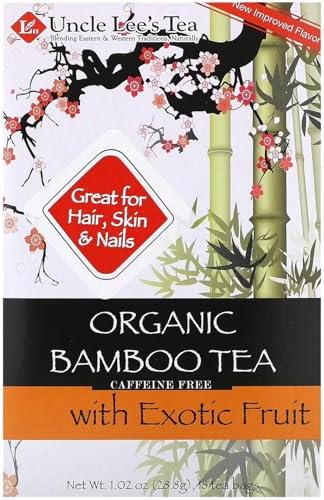 Uncle Lee's Organic Tea, Bamboo Exotic Fruit – Delicate & Refreshing Licorice Root Brew, Naturally Caffeine Free, Great for Hair, Skin & Nails, 18 Tea Bags