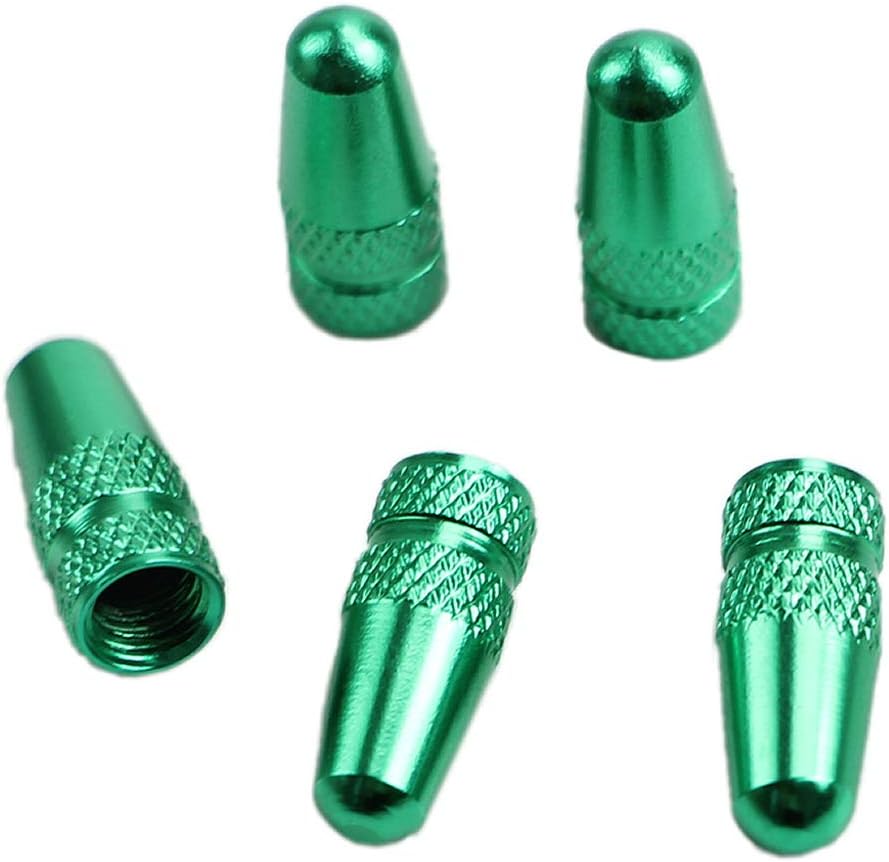 5 Piezas Tapas Presta para Bicicleta Track Bike Verde miniatura 1