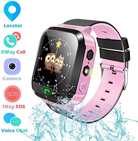 Kids Watch, Camera Kids Smartwatch, GPRS, in-time Chatting, Children Phone Watch, Phone Calls, Alarm, SOS, Daily Use Waterproof (Pink).