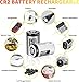 CR2 Battery Rechargeable 3vBattery, Long Life, CR2 3V Battery Smart Low Self-Discharge Lithiu.m Chip CR2 3.0V Charger Set (2pcs Battery+Charger Set)