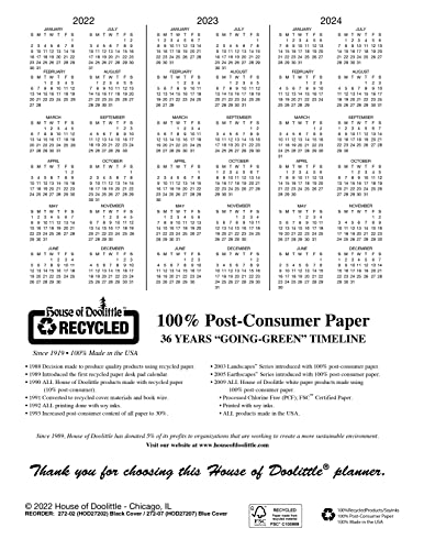 House Of Doolittle Recycled Professional Weekly Planner, 15-Minute Appts, 11 X 8.5, Black Wirebound Soft Cover, 12-Month (Jan To Dec): 2023 #TOP2