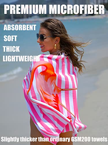 NuanSumm Microfiber Beach Towels Oversized Beach Blanket Portable Ultra Soft Super Water Absorbent Multi-Purpose Beach Throw Towel for Adults Girls Women Kids 30x 60 inch - Image 3