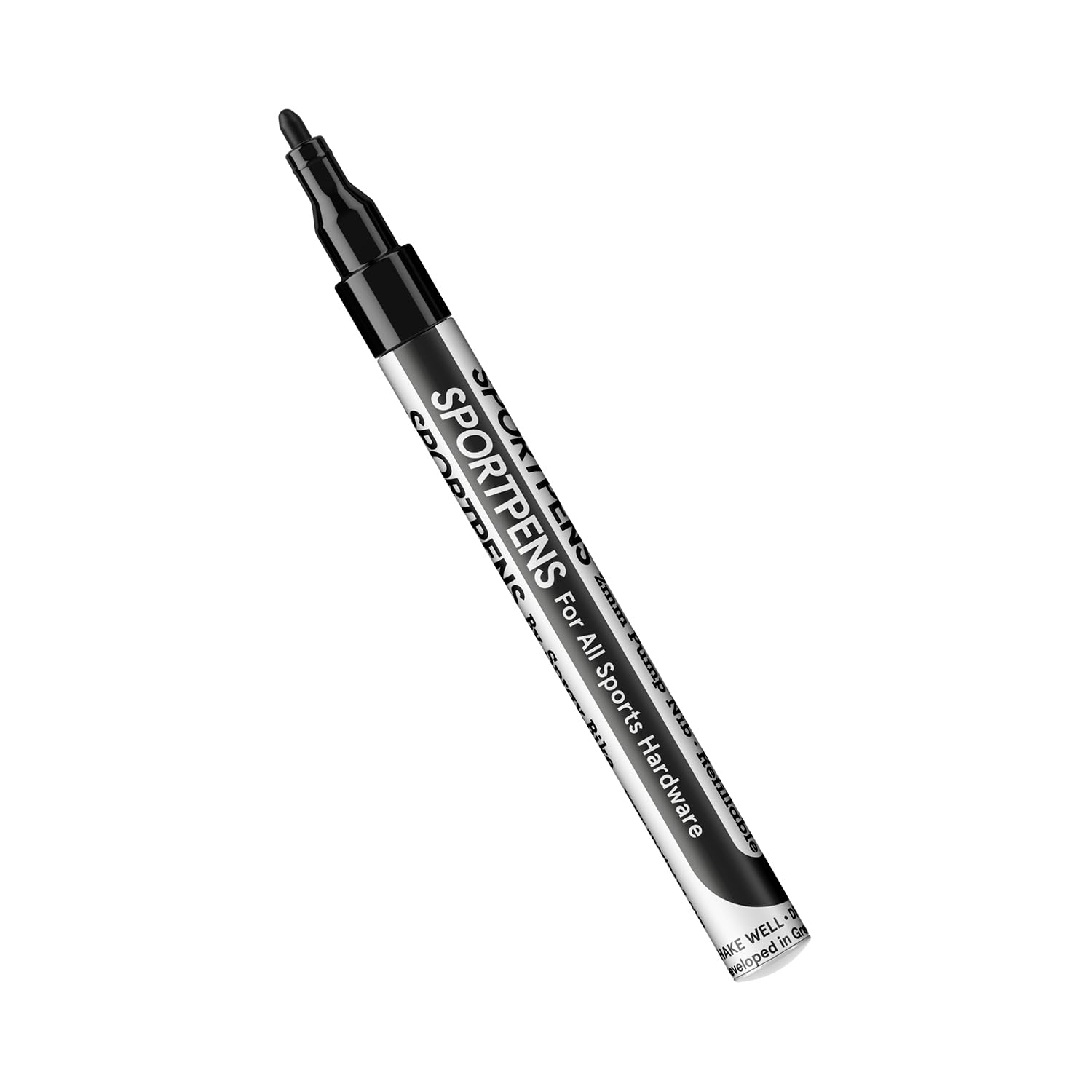 SportPens Paint Pen for Bikes & Sports Equipment | Multi-Use Permanent Paint Markers for Metal, Plastic, Leather & Synthetic Materials | Black