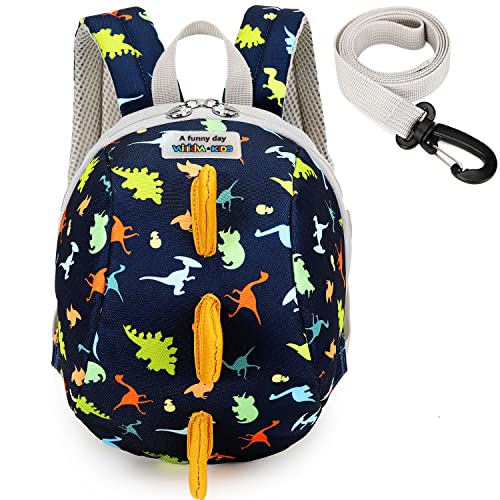 Willikiva Dinosaur Toddler Mini Backpack Children Kids Baby Safety Harness Leash Waterproof Boys And Girls(Blue Dinosaur,Small Age1-2) #TOP4