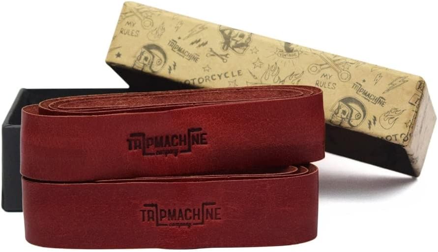Trip Machine Company Leather Motorcycle Grips Wrap