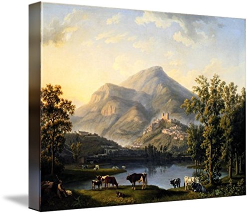 Wall Art Print Entitled Jakob Philipp Hackert - Veduta D'itri by Celestial Images | 15 x 11
