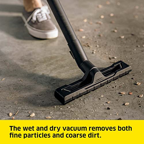 Kärcher Wet & Dry Vacuum Cleaner WD 2 Plus, blowing function, power: 1000w, plastic container: 12 l, suction hose: 1.8 m, incl. cartridge filter, floor and crevice nozzle, Yellow - Image 5