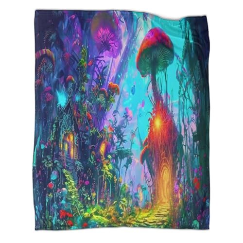 Couverture Microfibre Pays de Rêve Impression 3D 200x230cm Douce - 3