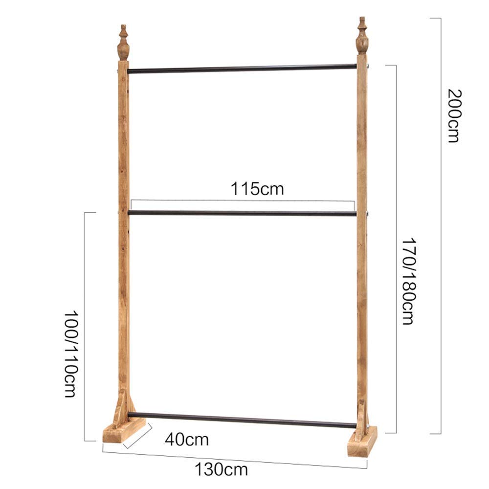 Wieszaki Na Ubrania Metalowy Wieszak Na Ubrania Wieszak Na Ubrania Pręt Wieszaki Stojące Na Podłodze Wieszak Na Ubrania Uchwyt Na Kapelusze,Black-200x130x40cm
