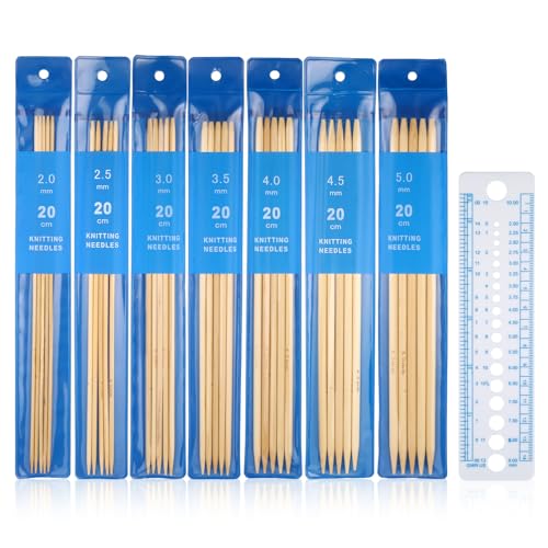 35 Pcs Bamboo Double Pointed Knitting Needles...