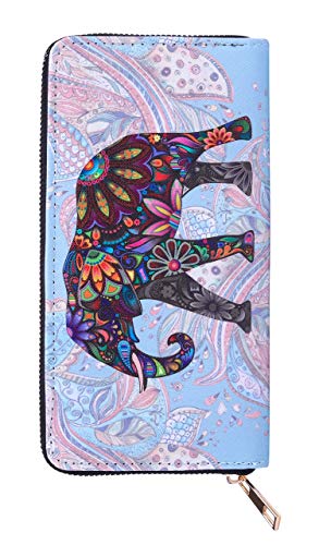 Wallet - elephant - colorful hippie