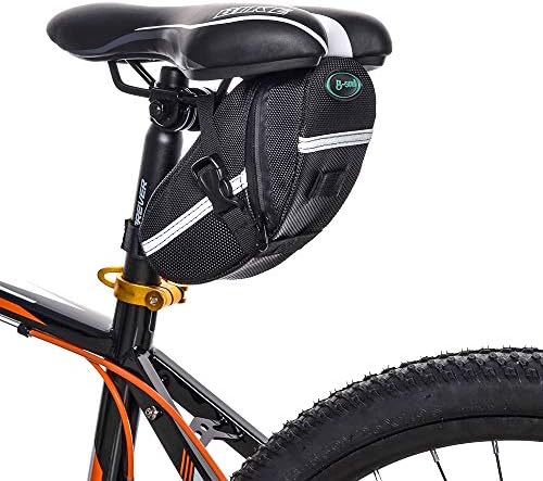 Bicycle Saddle Bag, JASLITE Bike Bag Under Seat Pouch Wedge Packs with Reflective Stripes,Bike Seat Pack Bag Cycling for Foldable Road Mountain Bike,Waterresistant