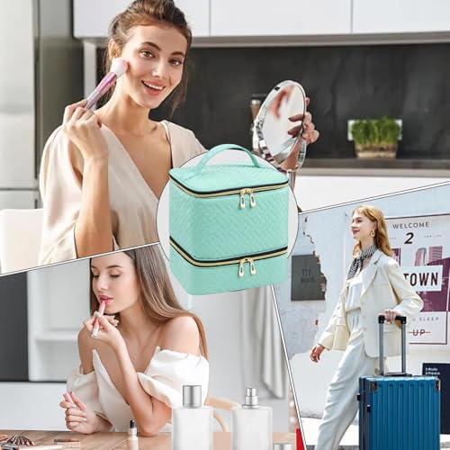 Organizador multifuncional de suministros para uñas y estuche de doble capa 4