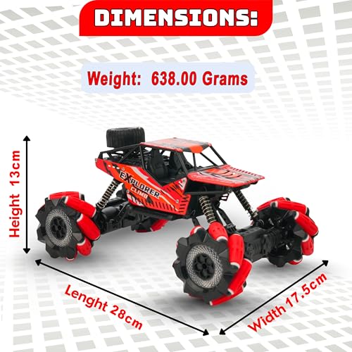 Image of Gooyo GY-015SS Rechargeable Explorer Climb Spray Monster RC Car, Power Source: in-Built Battery for Car (Included) & 2xAA Battery for Remote Controller (Not Included) (Red)