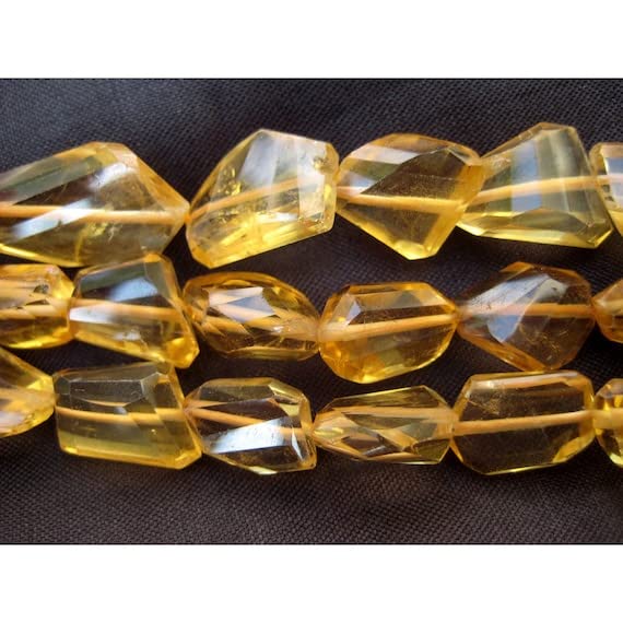 Citrine Faceted Nugget Beads pour créer des bijoux bohèmes chics d'été