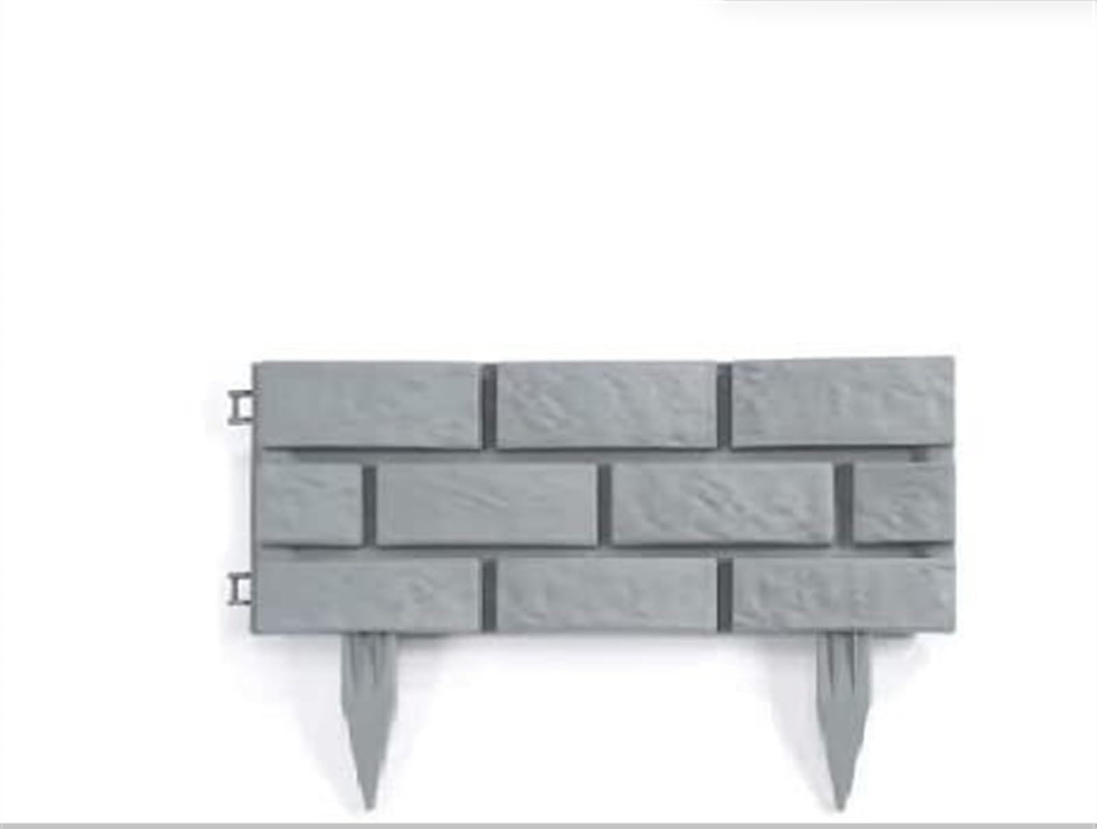 Confezione Da 8 Bordo Per Giardino Prato Effetto Pietra, Piante Da Giardino In Plastica Recinzione Flessibile Bordi Bordo Steccato Barriera Pianta Confinante Aiuola Ad Incastro Paesaggistiche ( Color