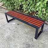 Wetterfeste Metall-Gartenbank, 500 kg Kapazität, Holz-Kunststoff-Design, für den Außenbereich,...