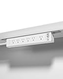 VIPWELL 360° Mountable Surge Protector Power Strip with 4 USB Ports (2 USB-C), 6 Ft 45 Angle Electrical Outlet Flat Plug Extension Cord for Desk, Wall, Corner (White)