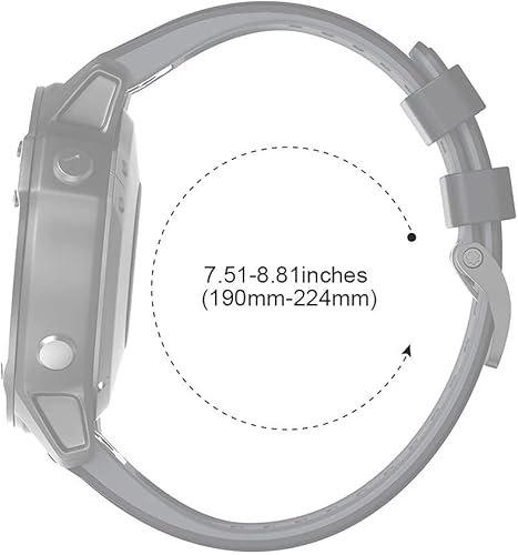 Miniatura 14 de NotoCity Compatible with Fenix 6X Watchbands Silicone Sport Watch Strap for Fenix 5X/5X Plus/Fenix 6X Pro/Fenix 7X/Fenix 3/Fenix 3 HR/Tactix/Descent